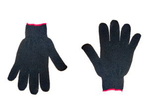 Перчатки чёрные без ПВХ 7,5 класс 5-ти нитка Вятка - фото 1