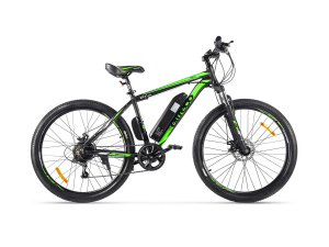 Электровелосипед (велогибрид) черно-зеленый Eltreco XT 600 D - фото 1