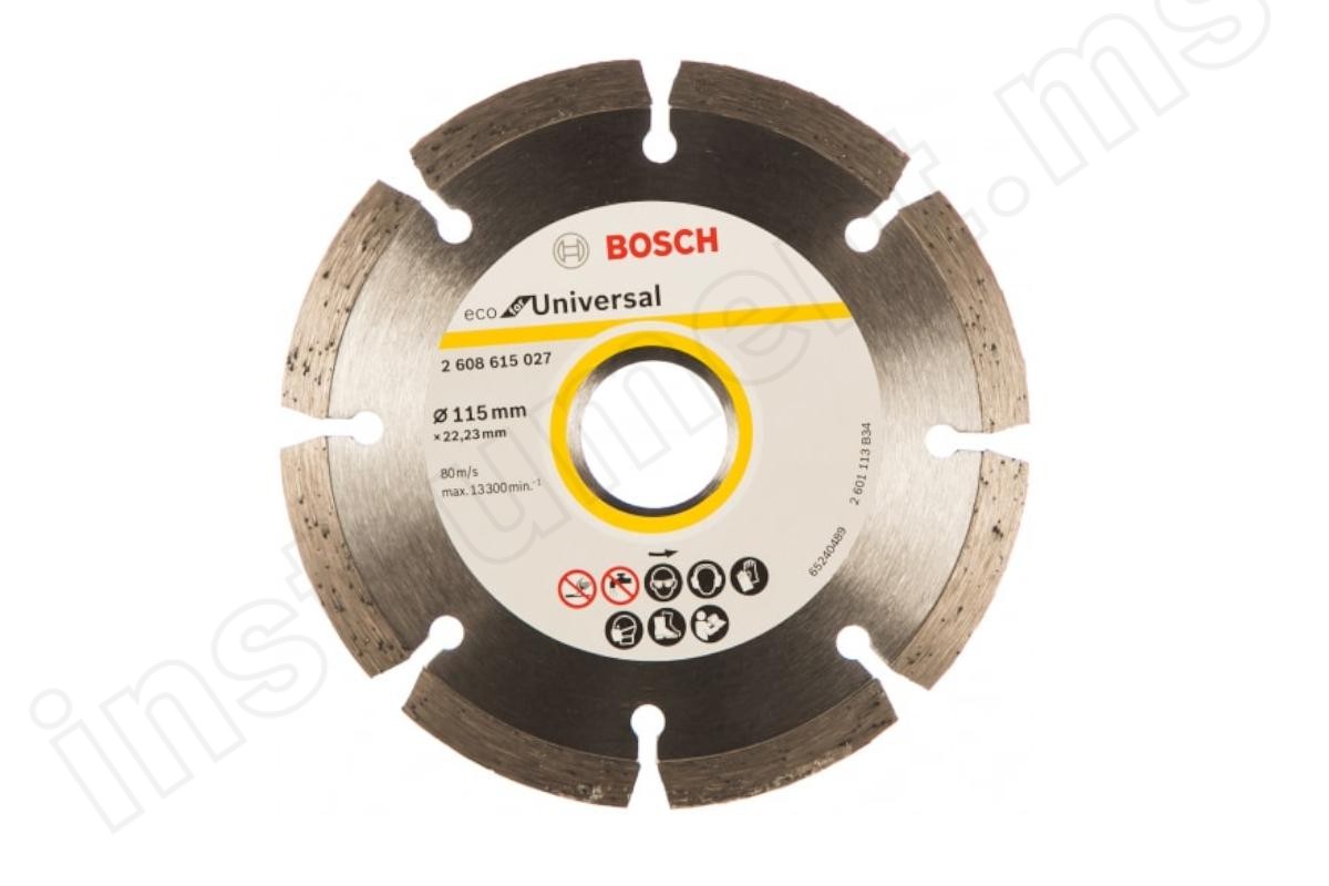 Алмазный диск ECO Universal Bosch d=115х7х22,2мм - фото 1