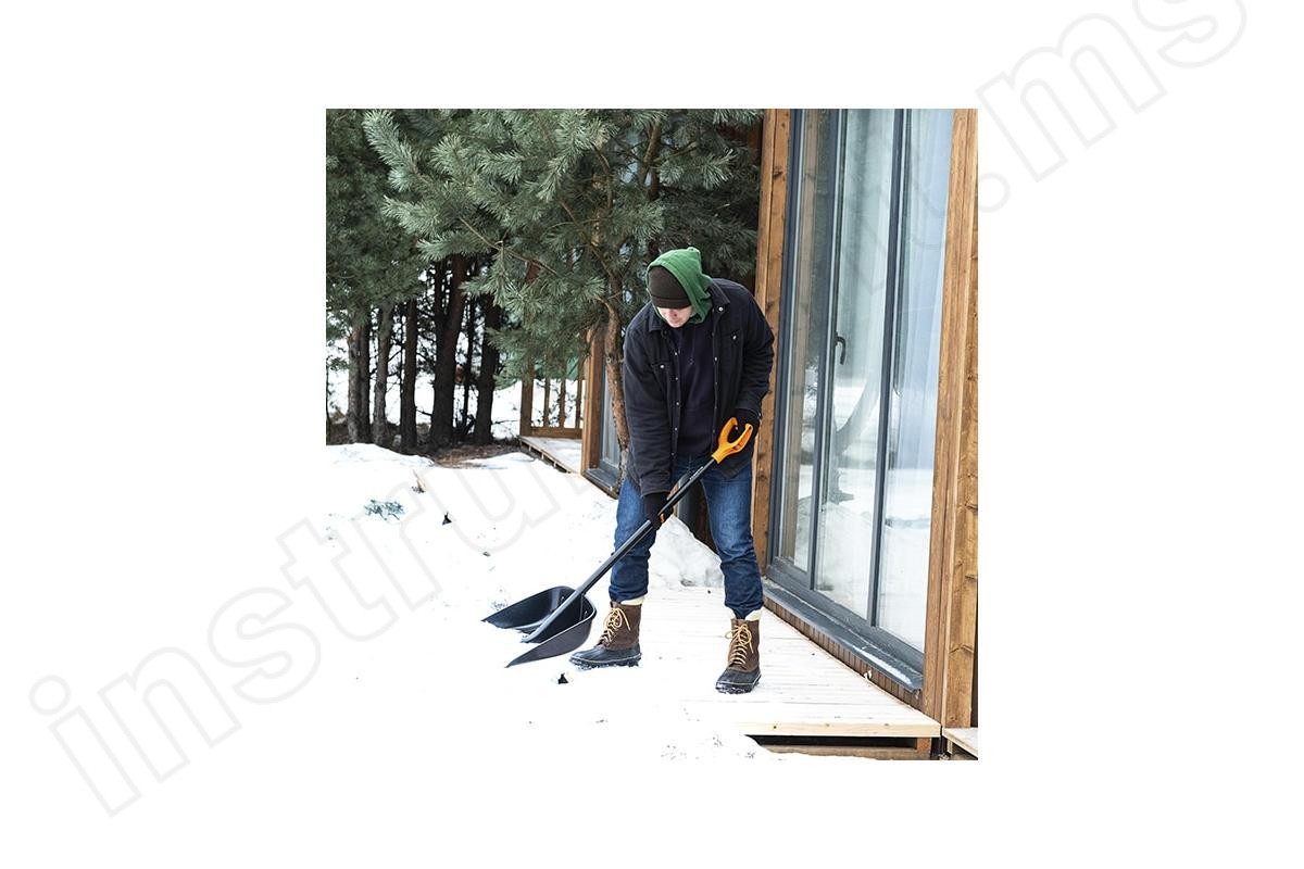 Лопата снеговая PLANTIC Snow, 355мм, с деревянным черенком   арт.12003-01 - фото 7